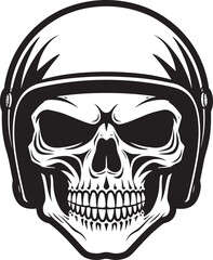 HelmKnight Skull Wearing Helmet Graphic Icon SkeleSentinel Vector Icon with Helmeted Skull