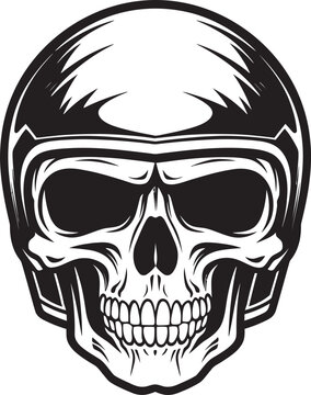 SkeleSentinel Vector Icon with Helmeted Skull BoneGuard Helmeted Skull Logo Design