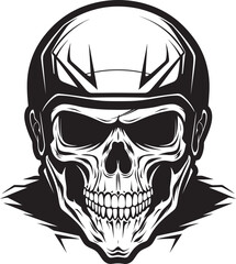 SkullArmor Vector Logo with Skull in Helmet HelmKnight Skull Wearing Helmet Icon Design