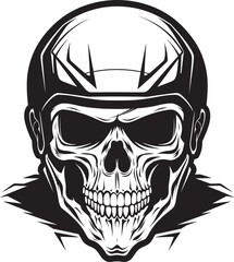 SkullArmor Vector Logo with Skull in Helmet HelmKnight Skull Wearing Helmet Icon Design