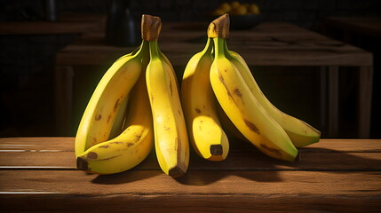 Yellow ripe bananas. Generate Ai