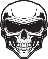 HelmHerald Helmeted Skull Icon Graphic SkeleGuardian Vector Icon with Skull in Helmet