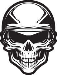 Skull Sentry Vector Logo with Skull in Helmet HelmHerald Helmeted Skull Icon Graphic