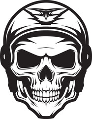BoneKnight Helmeted Skull Logo Design SkullArmor Vector Logo with Skull in Helmet