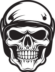 HelmHerald Helmeted Skull Icon Graphic SkeleGuardian Vector Icon with Skull in Helmet