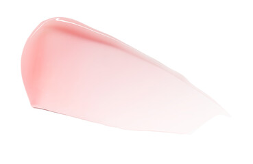 Pink moisturizer gel texture stroke isolated on white background. Cosmetic anti aging skincare...