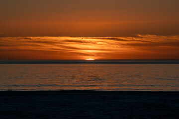 sunset over the ocean