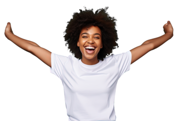 Close up of a happy african woman