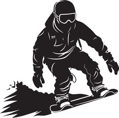 Mountain Maverick Snowboarding Man Icon Design Frozen Fury Vector Logo featuring Snowboarding Man