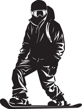recommend clip art: Slope Shredder Graphic Design with Snowboarding Man Icon Blizzard Daredevil Snowboarding Man Logo Graphic