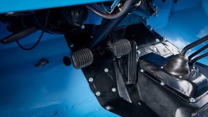 Pedals inside a truck