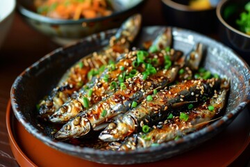 Asian style fried sardines