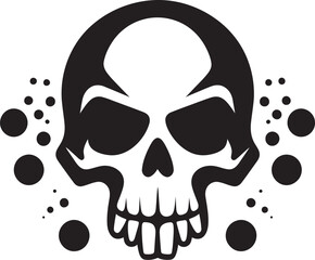 Toxicity Trophy Iconic Design of Toxic Skull Venomous Visage Toxic Skull Vector Logo Design