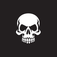 Radioactive Remains Vector Icon of Toxic Skull Chemical Contour Graphic Design with Toxic Skull Icon