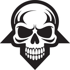 Contaminated Cranium Toxic Skull Icon Design Biohazard Boneyard Vector Graphic of Toxic Skull