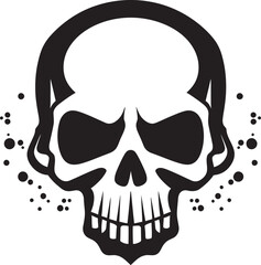 Contaminated Cranium Toxic Skull Icon Design Biohazard Boneyard Vector Graphic of Toxic Skull