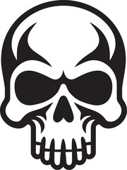 Fototapeta premium Chemical Contour Graphic Design with Toxic Skull Icon Virulent Visage Toxic Skull Vector Logo