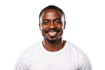 Close up of a happy african man