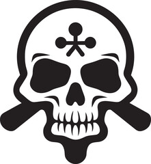 Toxicity Trophy Iconic Design of Toxic Skull Poisonous Portrait Toxic Skull Vector Logo Design