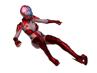 サイバーウーマン　3DCGレンダリング
