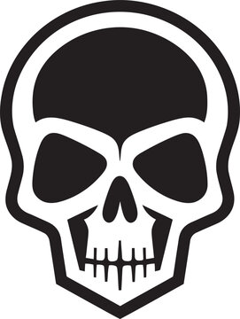 Toxicity Trophy Iconic Design of Toxic Skull Poisonous Portrait Toxic Skull Vector Logo Design