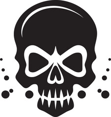 Toxicity Trophy Iconic Design of Toxic Skull Poisonous Portrait Toxic Skull Vector Logo Design