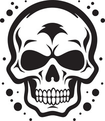 Lethal Emblem Toxic Skull Logo Design Icon Radioactive Remains Vector Icon of Toxic Skull
