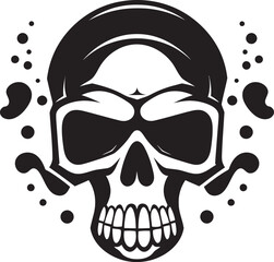 Venomous Visage Vector Logo featuring Toxic Skull Contaminated Cranium Toxic Skull Icon Design
