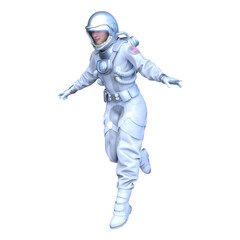 女性宇宙飛行士　3DCGレンダリング