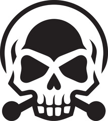 Contaminated Cranium Toxic Skull Icon Design Biohazard Boneyard Vector Graphic of Toxic Skull