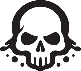 Biohazard Boneyard Vector Graphic of Toxic Skull Lethal Mark Toxic Skull Logo Design Icon