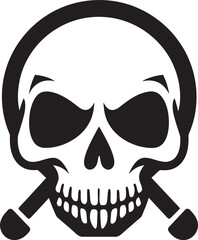 Toxicity Trophy Iconic Toxic Skull Design Venomous Skull Toxic Vector Logo Design