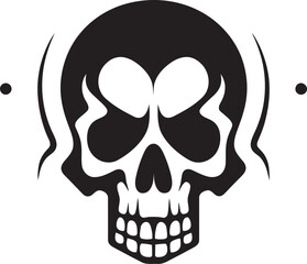 Lethal Mark Toxic Skull Logo Design Icon Radioactive Remains Vector Toxic Skull Icon