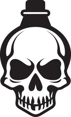 Lethal Emblem Toxic Skull Logo Design Icon Radioactive Remains Vector Icon of Toxic Skull