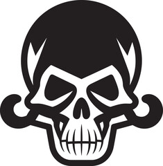 Chemical Contour Graphic Design with Toxic Skull Virulent Visage Toxic Skull Vector Logo