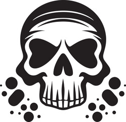 Poisonous Profile Vector Logo featuring Toxic Skull Contaminated Cranium Toxic Skull Icon Design