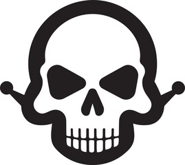 Hazardous Cranium Graphic Icon of Toxic Skull Poisonous Profile Vector Logo featuring Toxic Skull