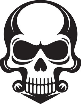 Virulent Visage Toxic Skull Vector Logo Toxicity Trophy Iconic Design of Toxic Skull