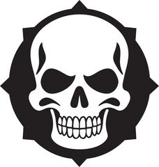 Poisonous Profile Vector Logo featuring Toxic Skull Contaminated Cranium Toxic Skull Icon Design