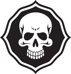 Contaminated Cranium Toxic Skull Icon Design Biohazard Boneyard Vector Graphic of Toxic Skull