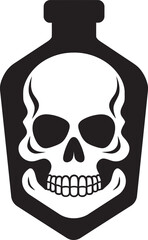 Lethal Emblem Toxic Skull Logo Design Icon Radioactive Remains Vector Icon of Toxic Skull