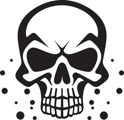 Hazardous Cranium Graphic Icon of Toxic Skull Poisonous Profile Vector Logo featuring Toxic Skull