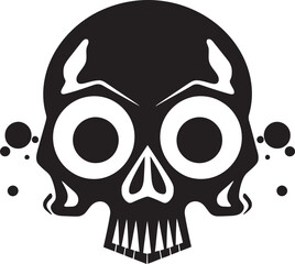 Poisonous Profile Vector Logo featuring Toxic Skull Contaminated Cranium Toxic Skull Icon Design