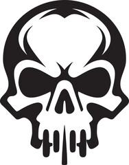 Lethal Emblem Toxic Skull Logo Design Icon Radioactive Remains Vector Icon of Toxic Skull
