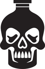 Venomous Visage Toxic Skull Vector Logo Design Hazardous Cranium Graphic Icon of Toxic Skull