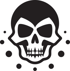 Toxicity Trophy Iconic Design of Toxic Skull Venomous Visage Toxic Skull Vector Logo Design