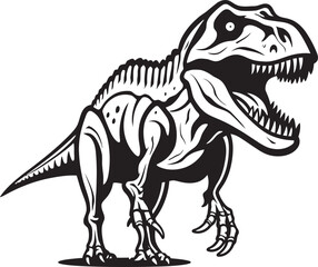Jurassic Icon T Rex Skeleton Vector Design Mesozoic Majesty Tyrannosaurus Skeleton Graphic Emblem