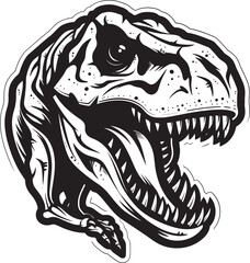 Rex Resurgence T Rex Skeleton Vector Emblem Tyrants Trophy Iconic T Rex Skeleton Logo