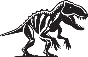 Tyrannosaurus Tribute Iconic Vector Logo Jurassic Jewel T Rex Skeleton Graphic Design