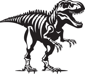 Ancient Artifact Tyrannosaurus Skeleton Vector Logo Prehistoric Pride T Rex Skeleton Graphic Emblem